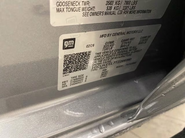 2026 Sterling Gray Metallic Chevrolet Silverado 1500 RST 4X4 Truck