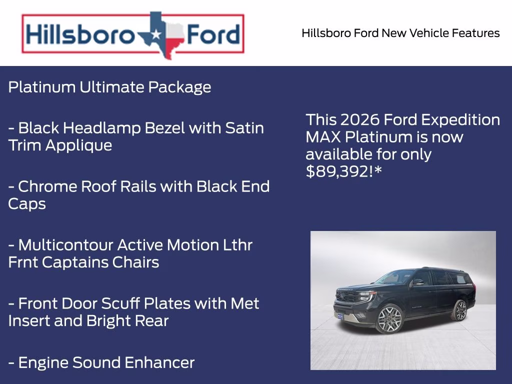 2026 Agate Black Metallic Ford Expedition Max Platinum 4X4 SUV