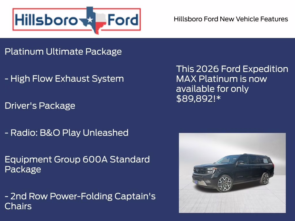 2026 Agate Black Metallic Ford Expedition Max Platinum 4X4 SUV