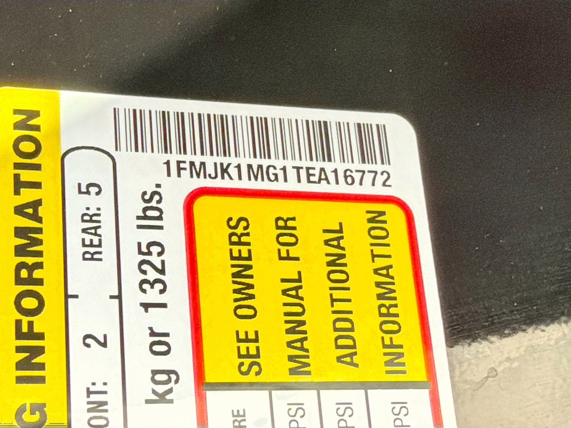 2026 Agate Black Metallic Ford Expedition Max Platinum 4X4 SUV