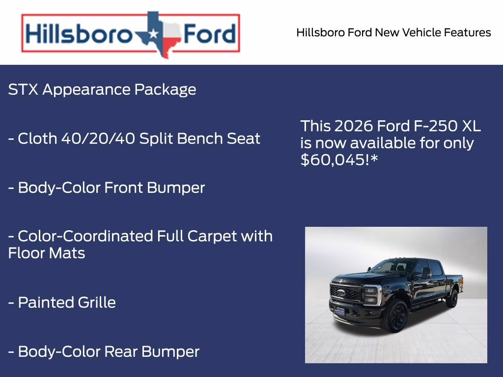 2026 Agate Black Metallic Ford Super Duty F-250 SRW XL 4X4 Truck