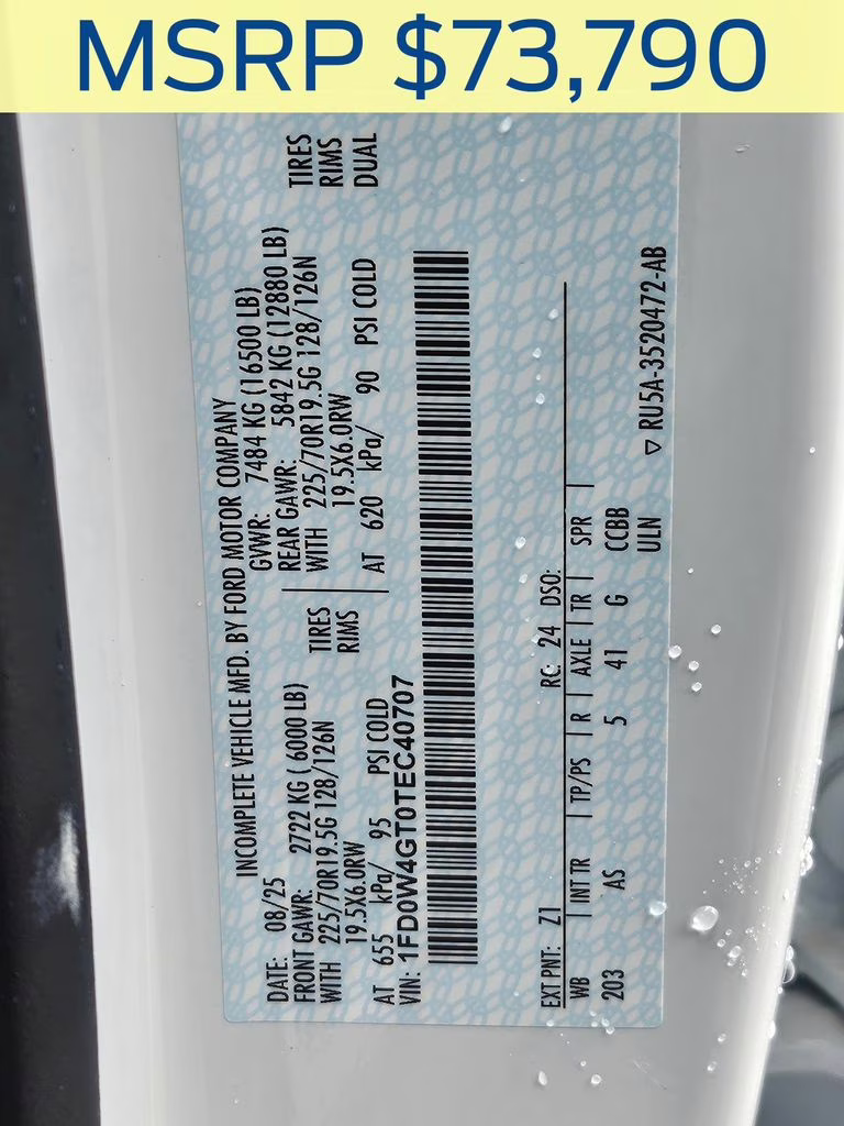 2026 Oxford White Ford Super Duty F-450 DRW XL RWD Chassis