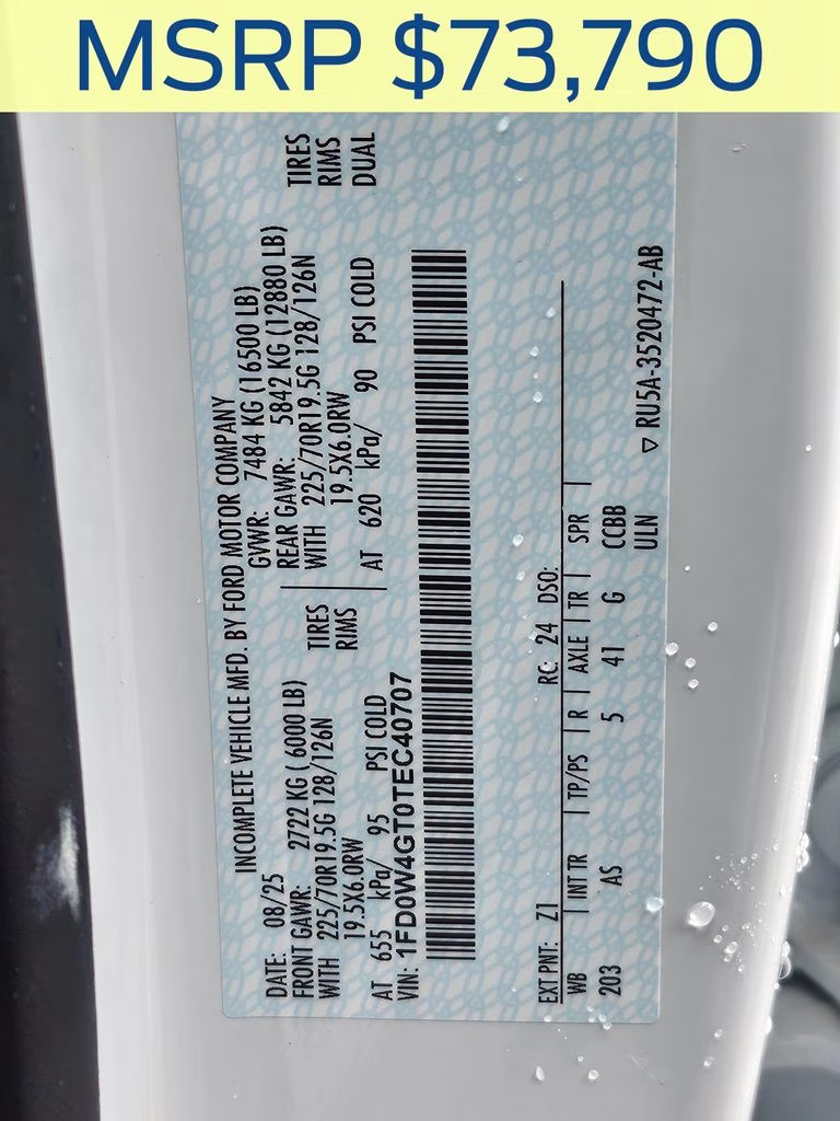 2026 Oxford White Ford Super Duty F-450 DRW XL RWD Chassis