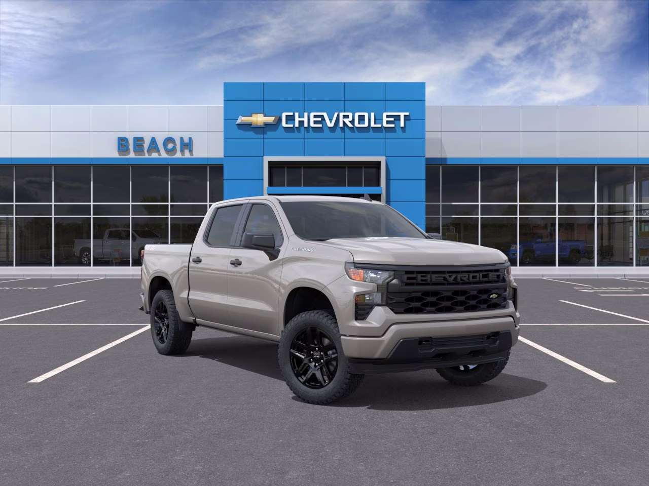 2026 White Sands Chevrolet Silverado 1500 Custom 4X4 Truck