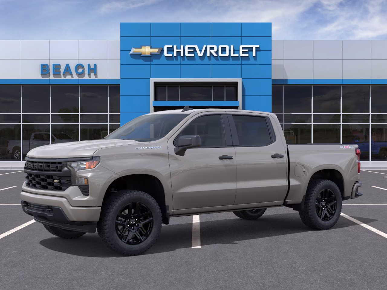 2026 White Sands Chevrolet Silverado 1500 Custom 4X4 Truck
