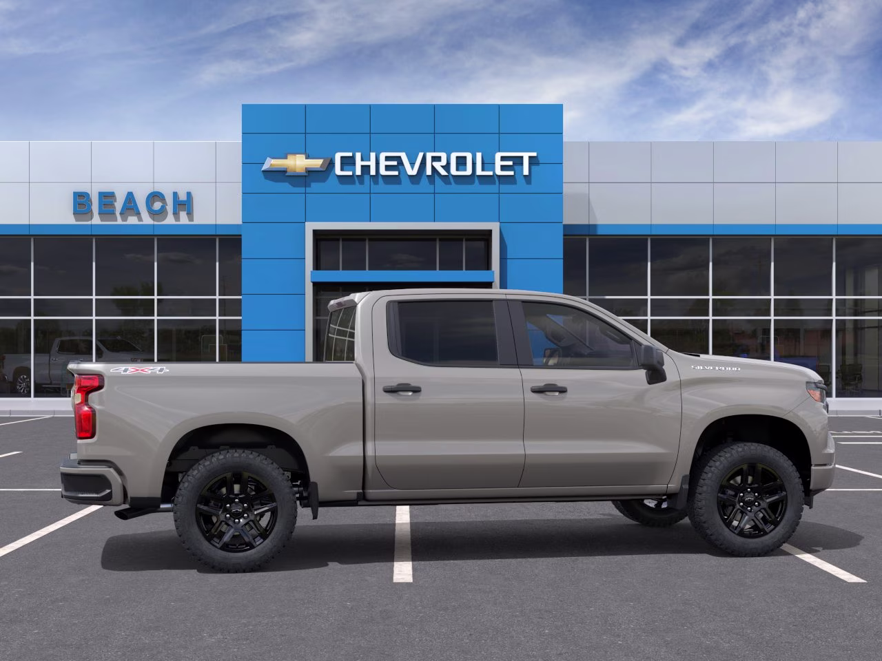 2026 White Sands Chevrolet Silverado 1500 Custom 4X4 Truck
