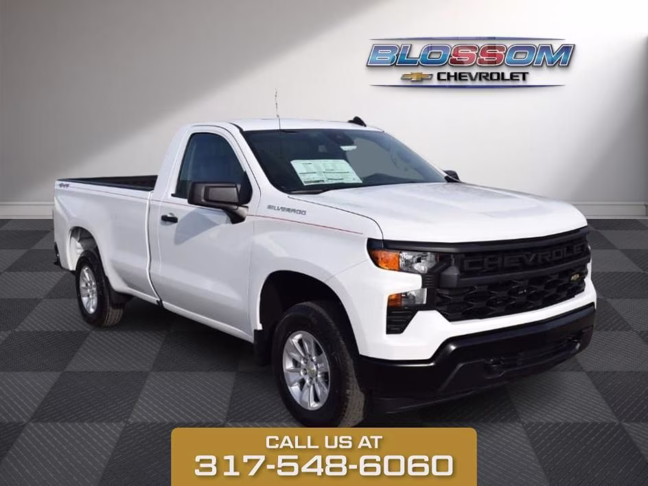 2026 Summit White Chevrolet Silverado 1500 WT 4X4 Truck