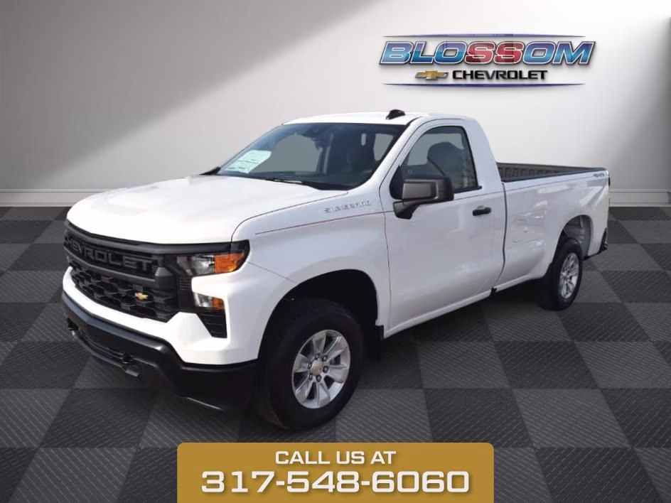 2026 Summit White Chevrolet Silverado 1500 WT 4X4 Truck