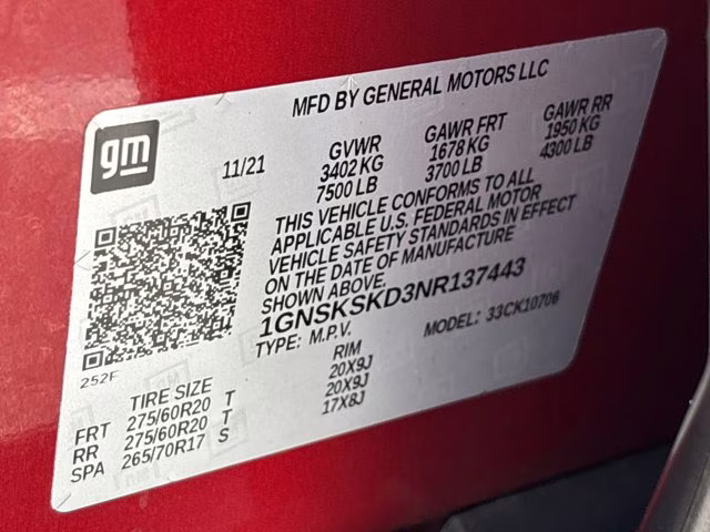 2022 Cherry Red Tintcoat Chevrolet Tahoe Premier 4X4 SUV