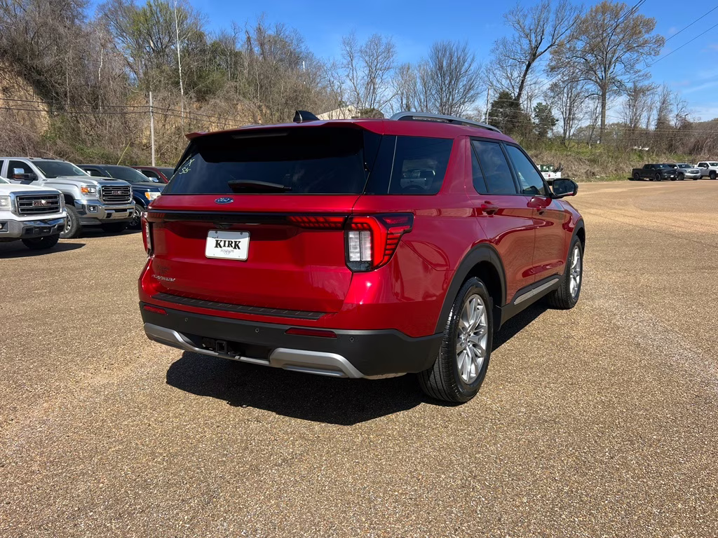 2026 Rapid Red Metallic Tinted Clearcoat Ford Explorer Platinum RWD SUV