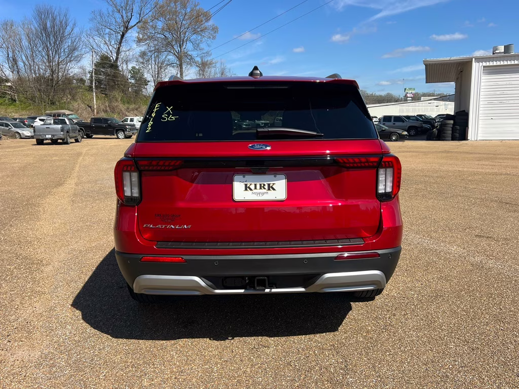 2026 Rapid Red Metallic Tinted Clearcoat Ford Explorer Platinum RWD SUV