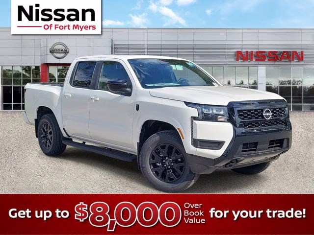 2026 Glacier White Nissan Frontier SV 4X4 Truck