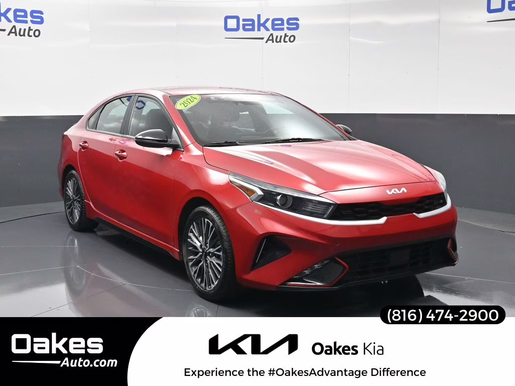 2024 Currant Red Kia Forte GT-Line FWD Sedan