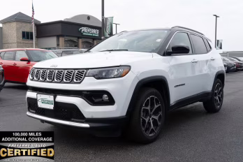 2025 Bright White Clearcoat Jeep Compass Limited 4X4 SUV