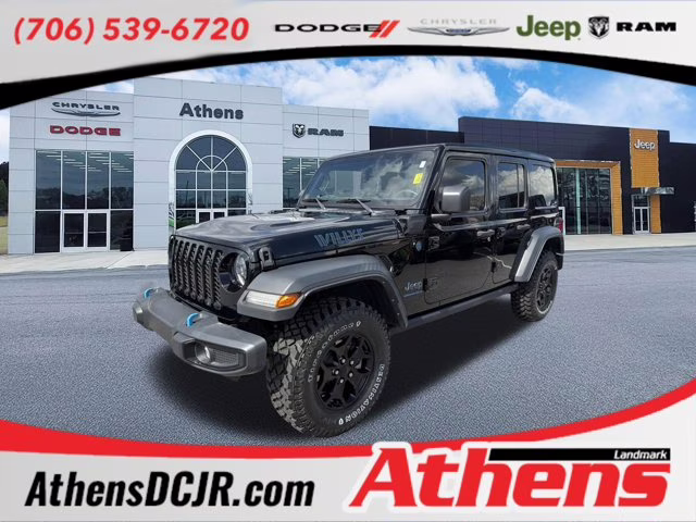 2023 Black Clearcoat Jeep Wrangler 4xe Willys 4xe 4X4 Convertible
