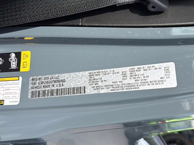 2026 Anvil Clearcoat Jeep Wrangler Sahara 4X4 Convertible