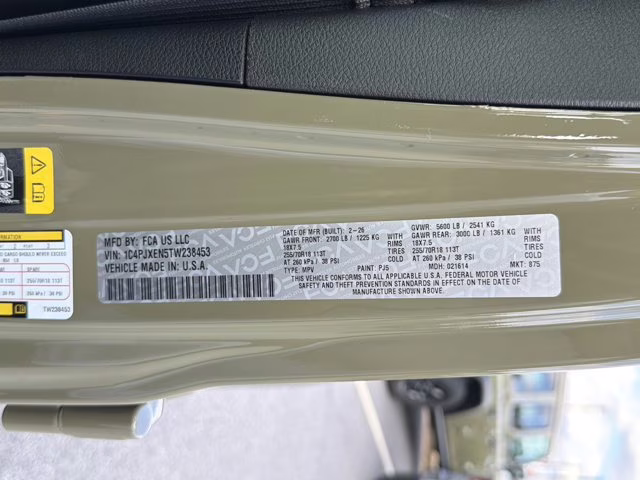 2026 41 Jeep Wrangler Sahara 4X4 Convertible