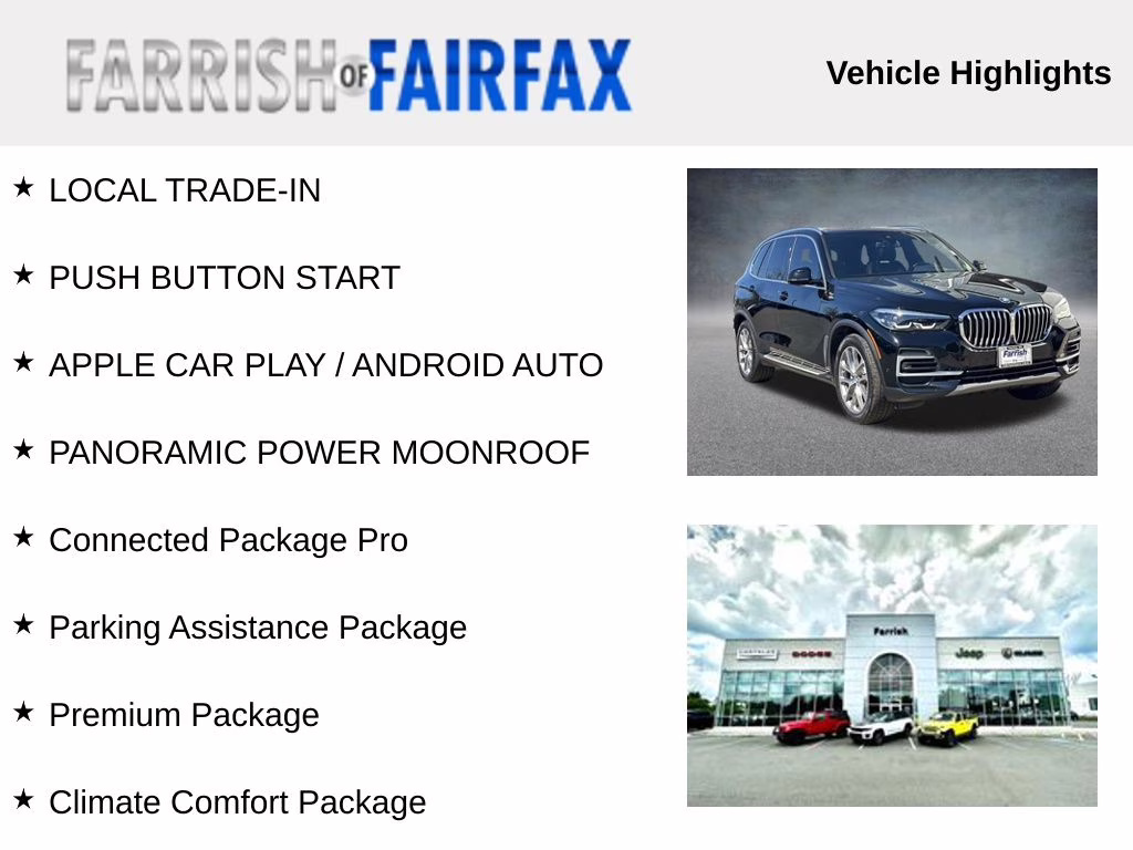 2023 Jet Black BMW X5 xDrive40i AWD SUV