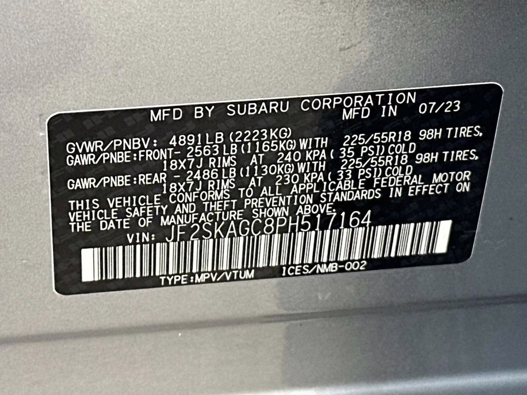 2023 Ice Silver Metallic Subaru Forester Sport AWD SUV