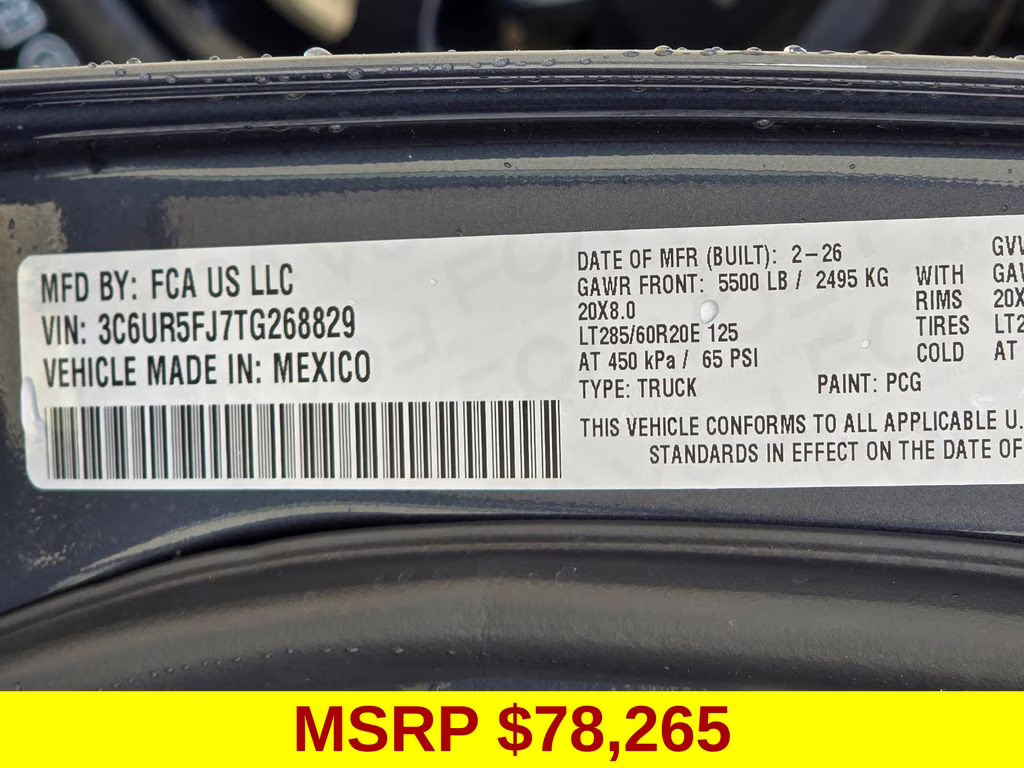 2026 Forged Blue Metallic Ram 2500 Laramie 4X4 Truck