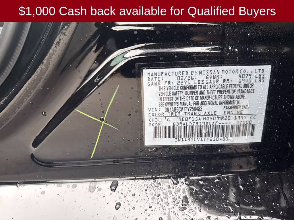 2026 Super Black Nissan Sentra SV FWD Sedan