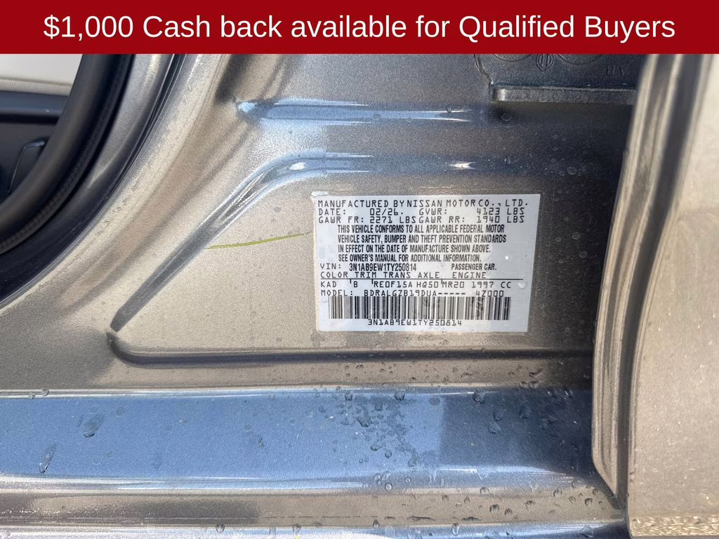 2026 Gun Metallic Nissan Sentra SL FWD Sedan