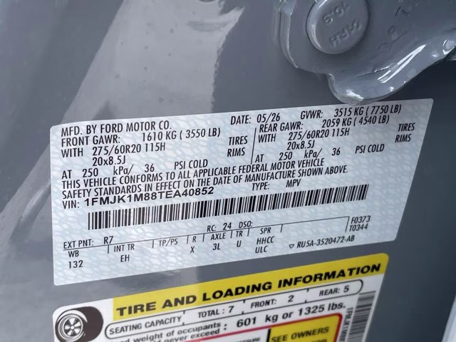 2026 Glacier Gray Metallic Tri-Coat Ford Expedition Max Platinum 4X4 SUV