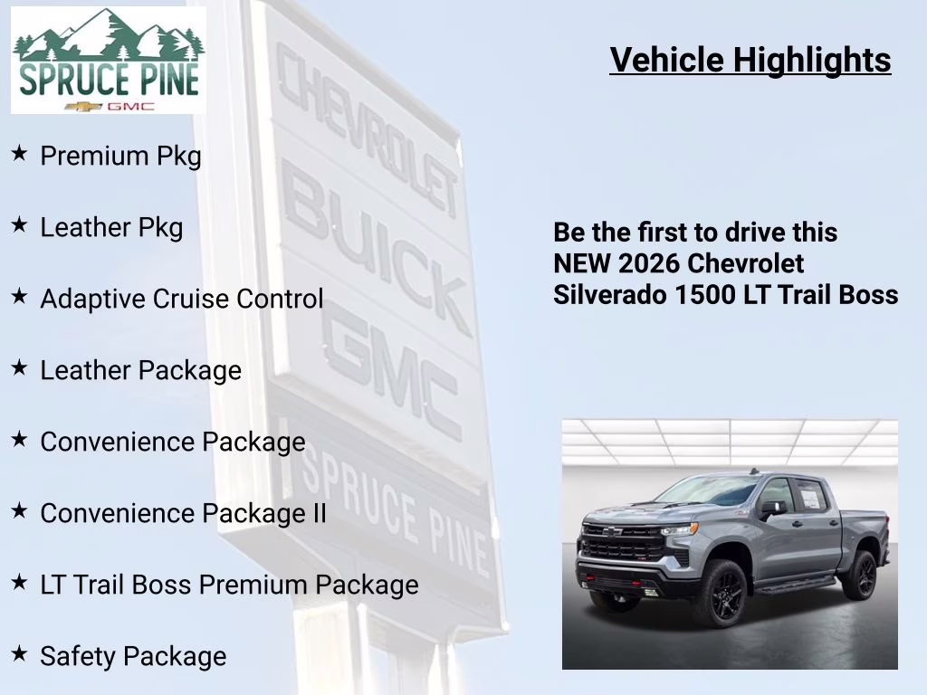 2026 Sterling Gray Metallic Chevrolet Silverado 1500 LT Trail Boss 4X4 Truck