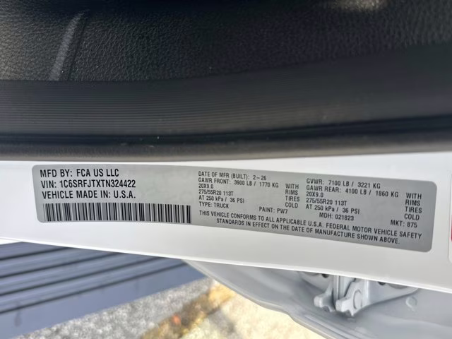 2026 Bright White Clearcoat Ram 1500 Laramie 4X4 Truck