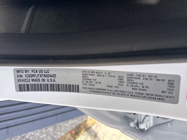 2026 Bright White Clearcoat Ram 1500 Laramie 4X4 Truck