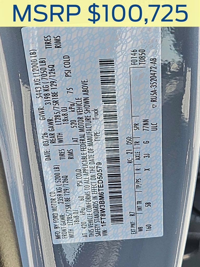 2026 Glacier Gray Metallic TriCoat Ford Super Duty F-350 SRW Lariat 4X4 Truck