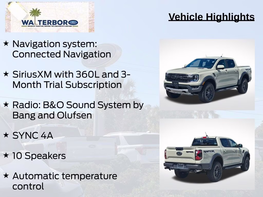 2026 Desert Sand Ford Ranger Raptor 4X4 Truck