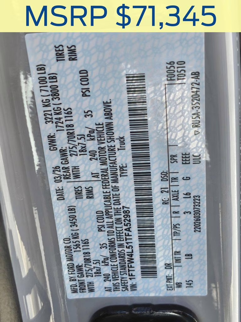 2026 Avalanche Ford F-150 Tremor 4X4 Truck