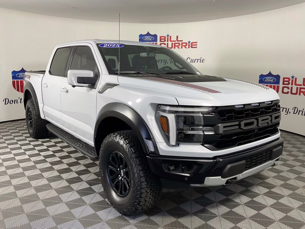 2025 White Metallic Ford F-150 Raptor 4X4 Truck