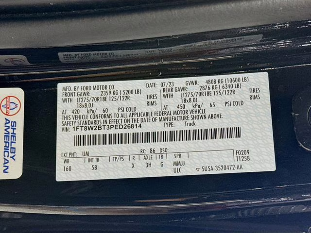 2023 Black Metallic Ford Super Duty F-250 SRW Lariat Shelby Super Baja 4X4 Truck