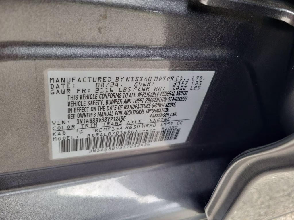 2025 Gun Metallic Nissan Sentra S FWD Sedan