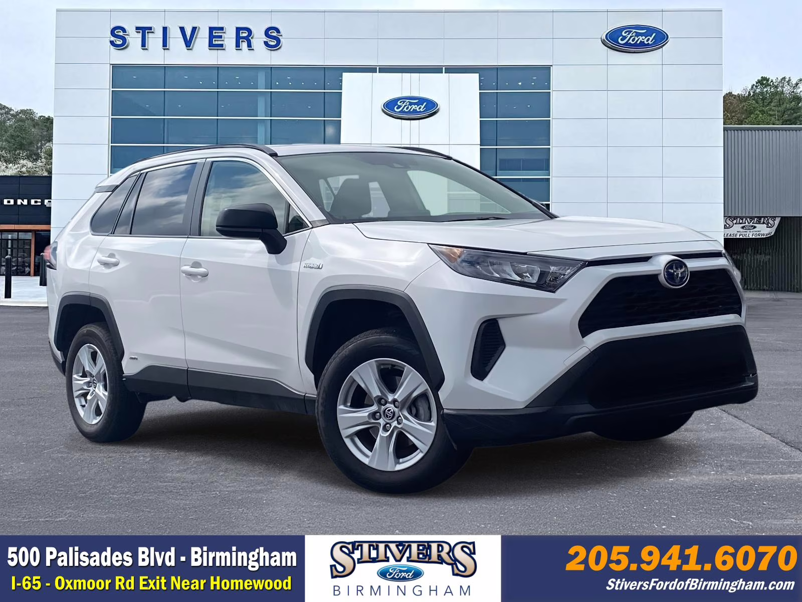 2020 Super White Toyota RAV4 Hybrid LE AWD SUV