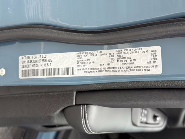 2026 Steel Blue Jeep Grand Cherokee L Limited RWD SUV