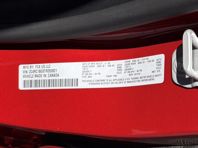 2026 Red Hot Pearlcoat Chrysler Pacifica Select FWD Van