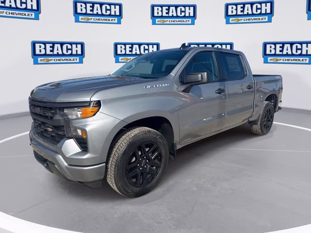 2026 Sterling Gray Metallic Chevrolet Silverado 1500 Custom 4X4 Truck