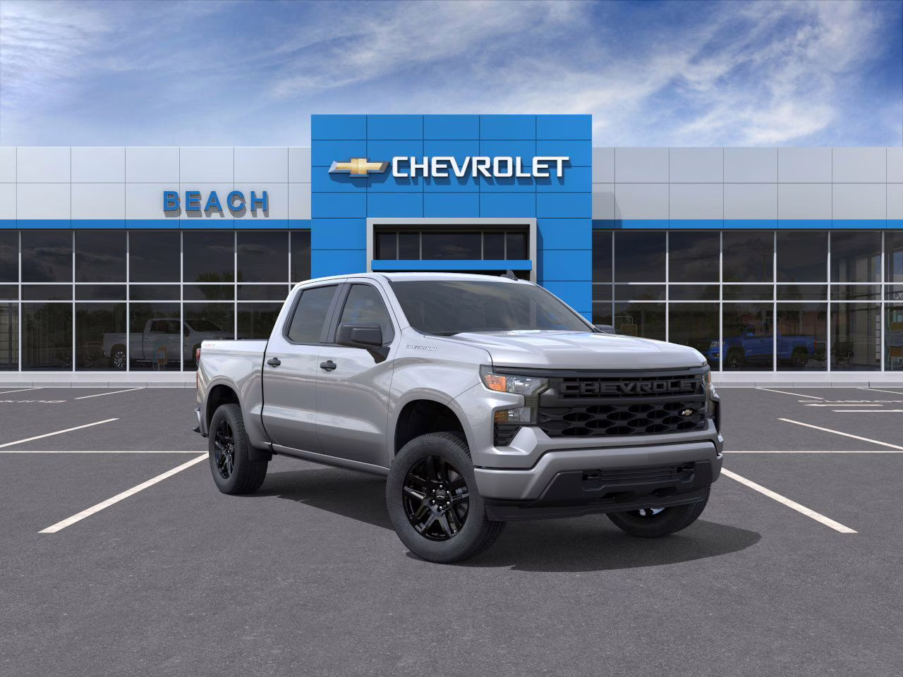 2026 Sterling Gray Metallic Chevrolet Silverado 1500 Custom 4X4 Truck