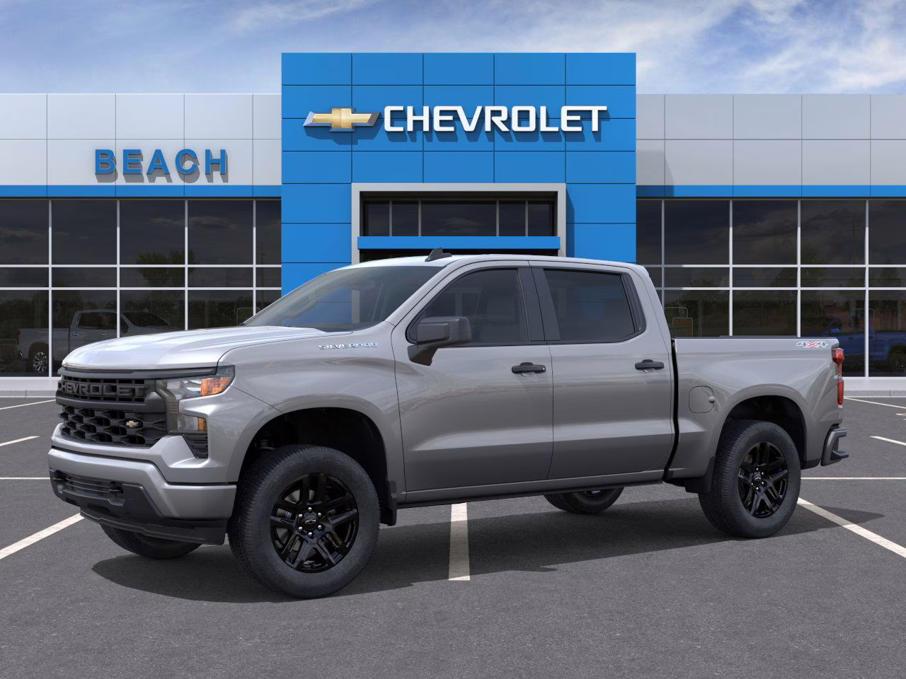 2026 Sterling Gray Metallic Chevrolet Silverado 1500 Custom 4X4 Truck