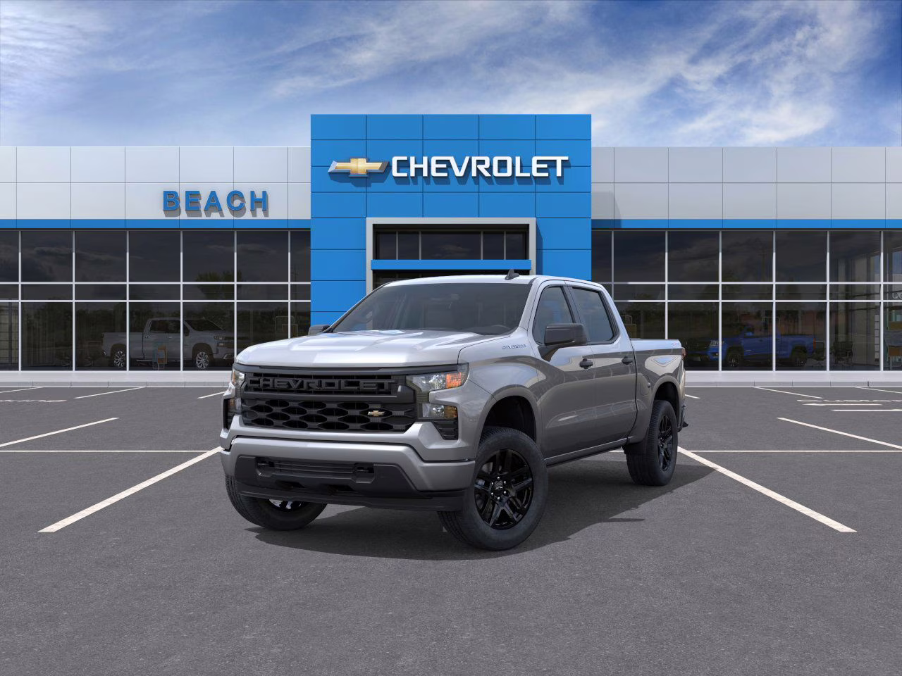 2026 Sterling Gray Metallic Chevrolet Silverado 1500 Custom 4X4 Truck