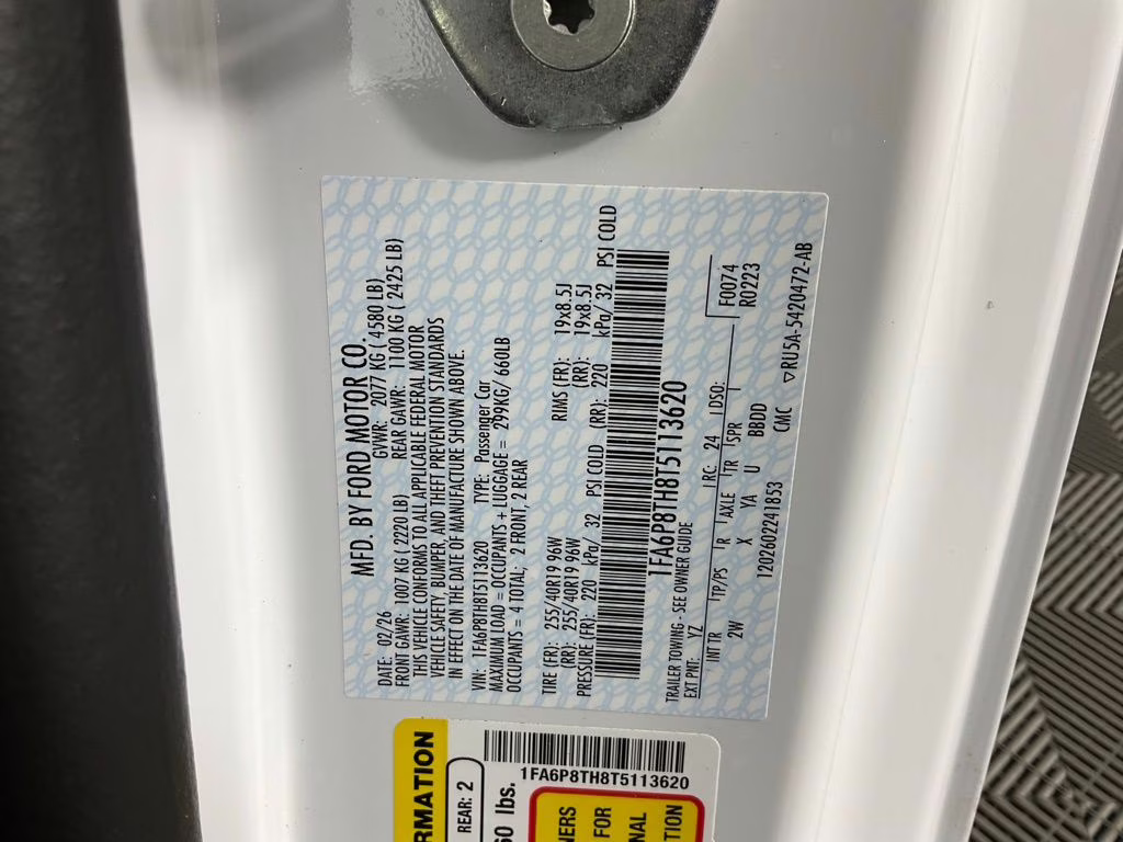 2026 Oxford White Ford Mustang EcoBoost RWD Coupe