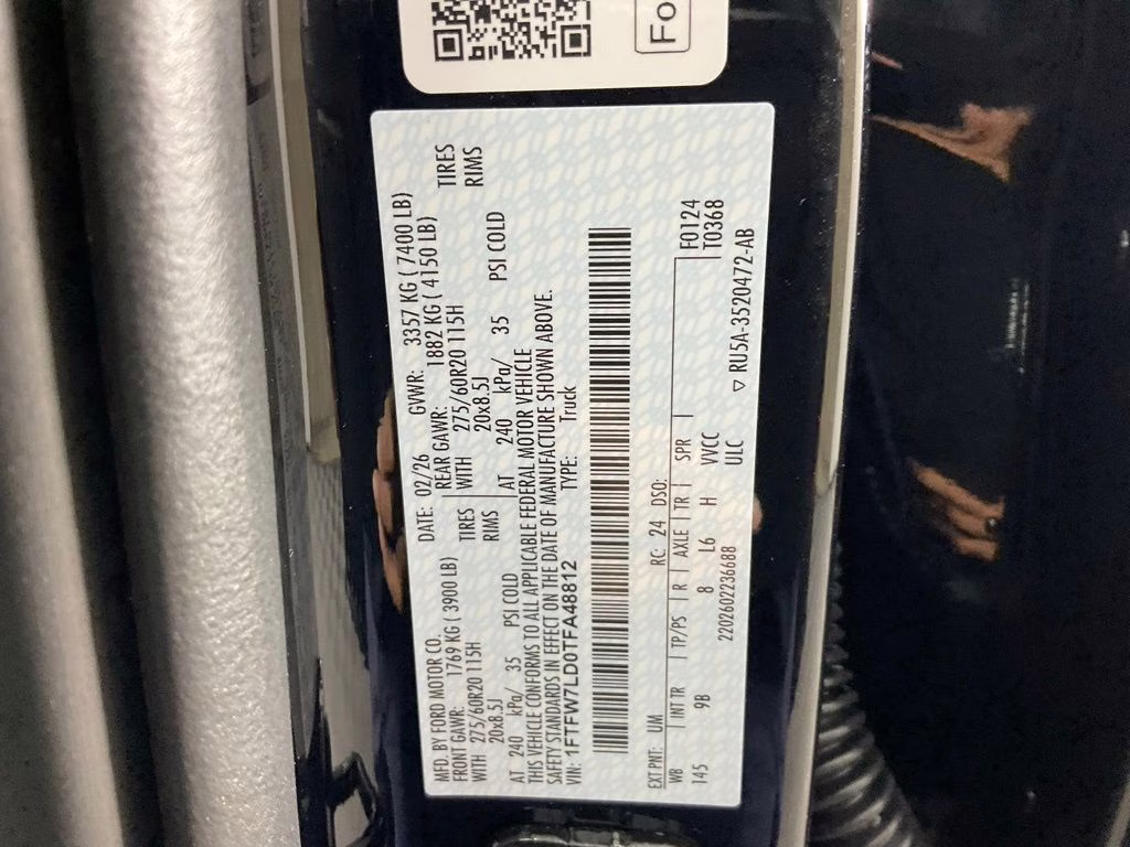 2026 Black Metallic Ford F-150 Platinum 4X4 Truck