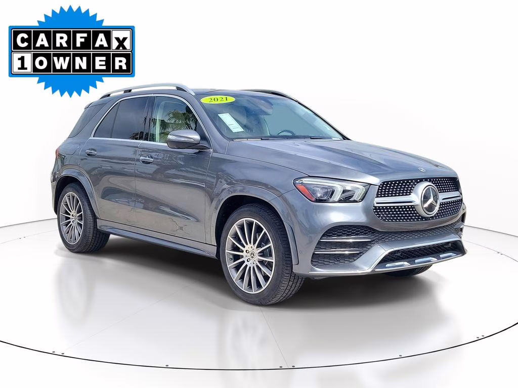2021 Selenite Grey Metallic Mercedes-Benz GLE SUV GLE350 4MATIC AWD NAV LEATHER ROOF AWD SUV