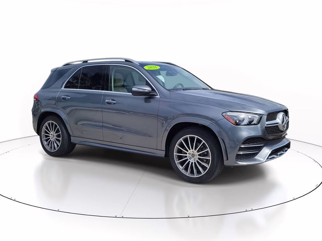 2021 Selenite Grey Metallic Mercedes-Benz GLE SUV GLE350 4MATIC AWD NAV LEATHER ROOF AWD SUV