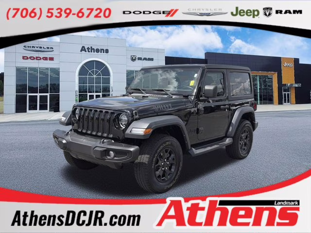 2022 Black Clearcoat Jeep Wrangler Willys 4X4 Convertible