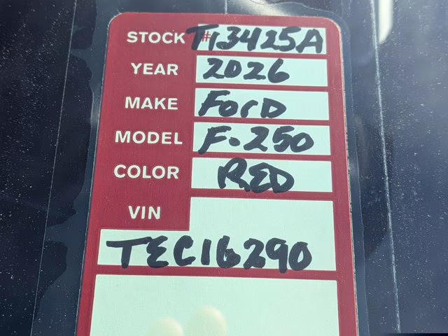 2026 Race Red Ford Super Duty F-250 SRW LARIAT 4X4 Truck