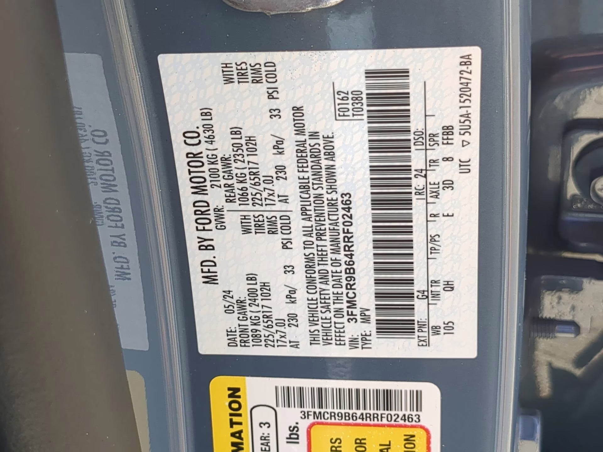 2024 Azure Gray Metallic Tri-Coat Ford Bronco Sport Big Bend 4X4 SUV